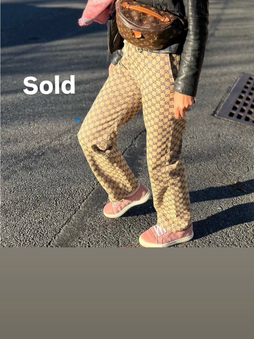 GG Canvas Pants with leather interlocking G. Men pants that a women can rock